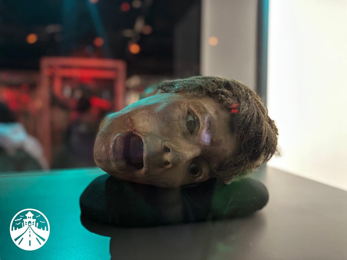 Friday the 13th - Mrs Voorhees head Mrs. Voorhees severed head from Friday the 13th, at MoPop Museum, Seattle