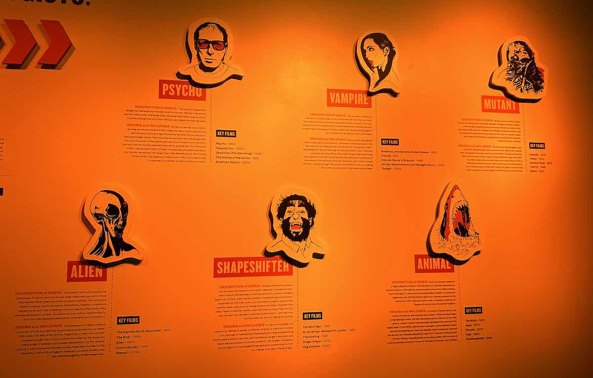 MoPop Wall Panels at Scared to Death MoPop Scared to Death: The Thrill of Horror Film wall adornments