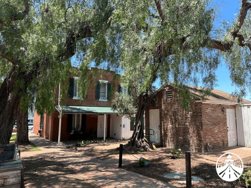 The Whaley House Museum courtyard