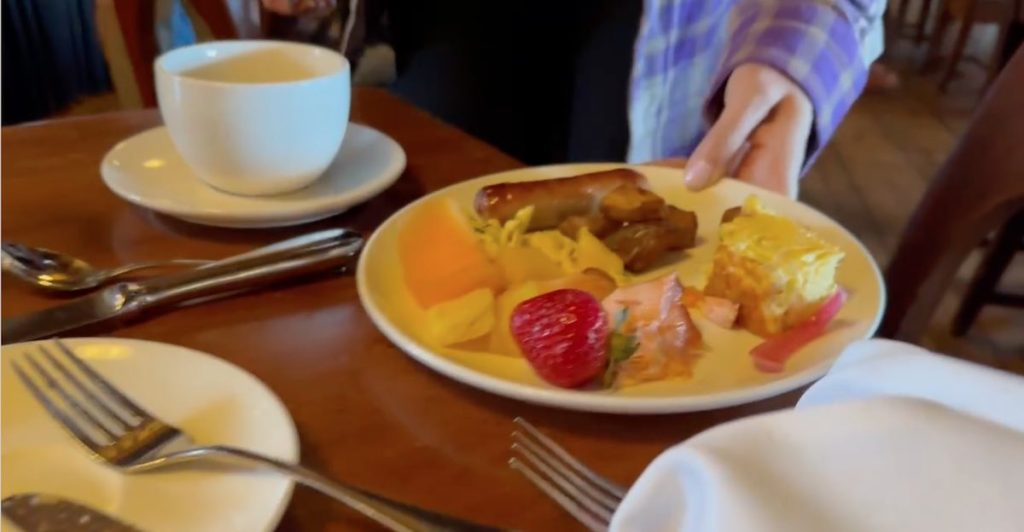 The breakfast buffet at Timberline Lodge, Oregon
