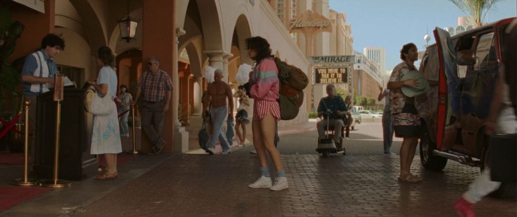 Jackie arrives at the Las Vegas hotel in Love Lies Bleeding